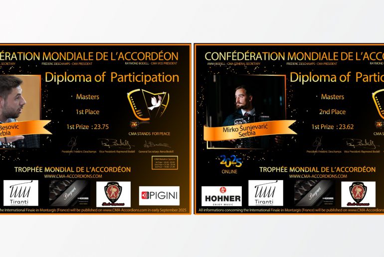 Studenti Fakulteta umetnosti ostvarili izuzetan uspeh na Svetskom trofeju harmonike