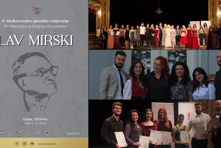 Успех студената соло певања на 11. Међународном пјевачком натјецању “Лав Мирски” у Осијеку, Хрватска