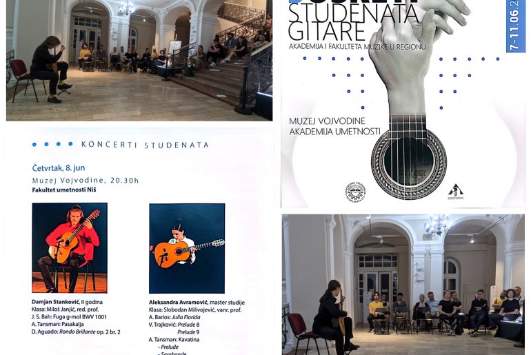 Концертно представљање студената гитаре Факултета уметности у оквиру 5. Сусрета студената гитаре академија И факултета музике у региону у Новом Саду