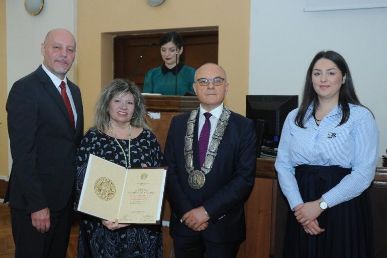 Проф. мр Катарина Ђорђевић је добитник Повеље Универзитета у Нишу