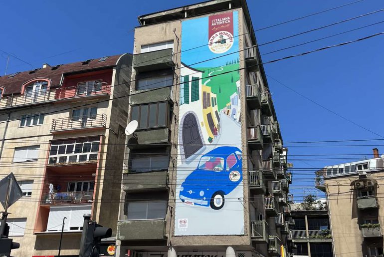 Ниш је добио мегаборд у духу Италије – рад Јане Новаковић, студенткиње четврте године ОАС