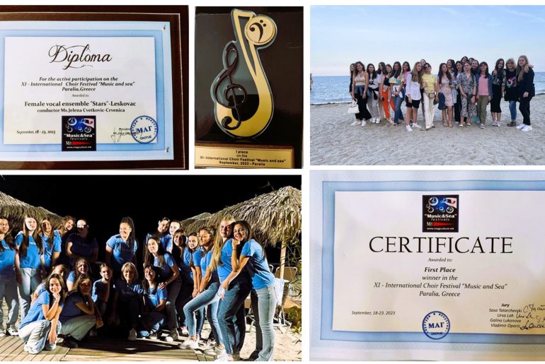 Успех женског вокалног ансамбла СТАРС са диригентом др Јеленом Цветковић Црвеницом