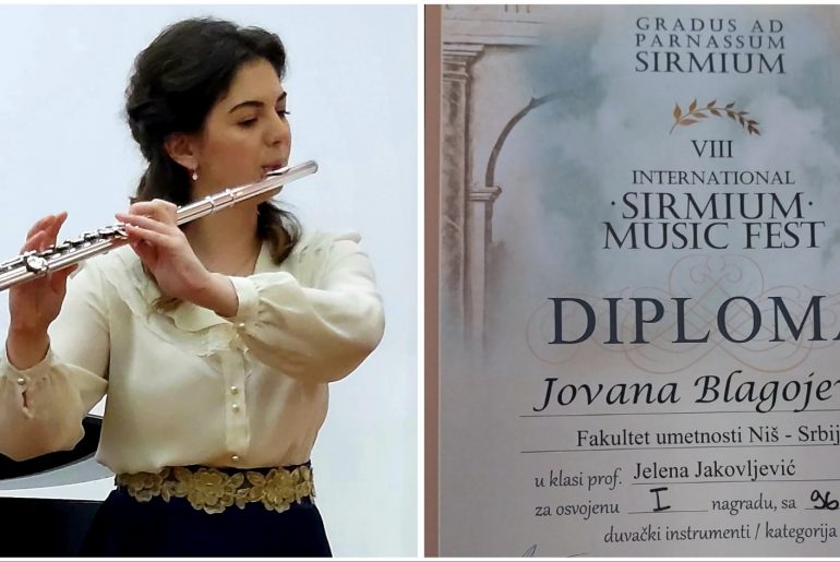 Прва награда Јовани Благојевић на Sirmium music Festu